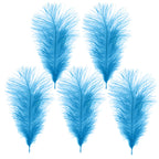 35-40cm Loose Ostrich Feathers, 5pcs - Turquoise