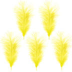 35-40cm Loose Ostrich Feathers, 5pcs - Yellow