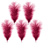 35-40cm Loose Ostrich Feathers, 5pcs - Burgundy