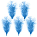 35-40cm Loose Ostrich Feathers, 5pcs - Baby Blue