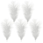 35-40cm Loose Ostrich Feathers, 5pcs - White