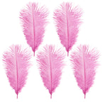 35-40cm Loose Ostrich Feathers, 5pcs - Baby Pink