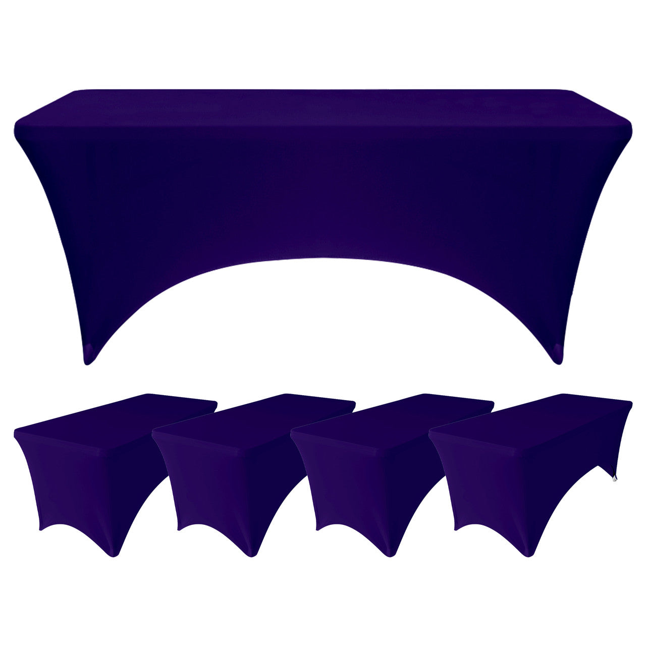 Rectangular Spandex Tablecloth - Dark Purple