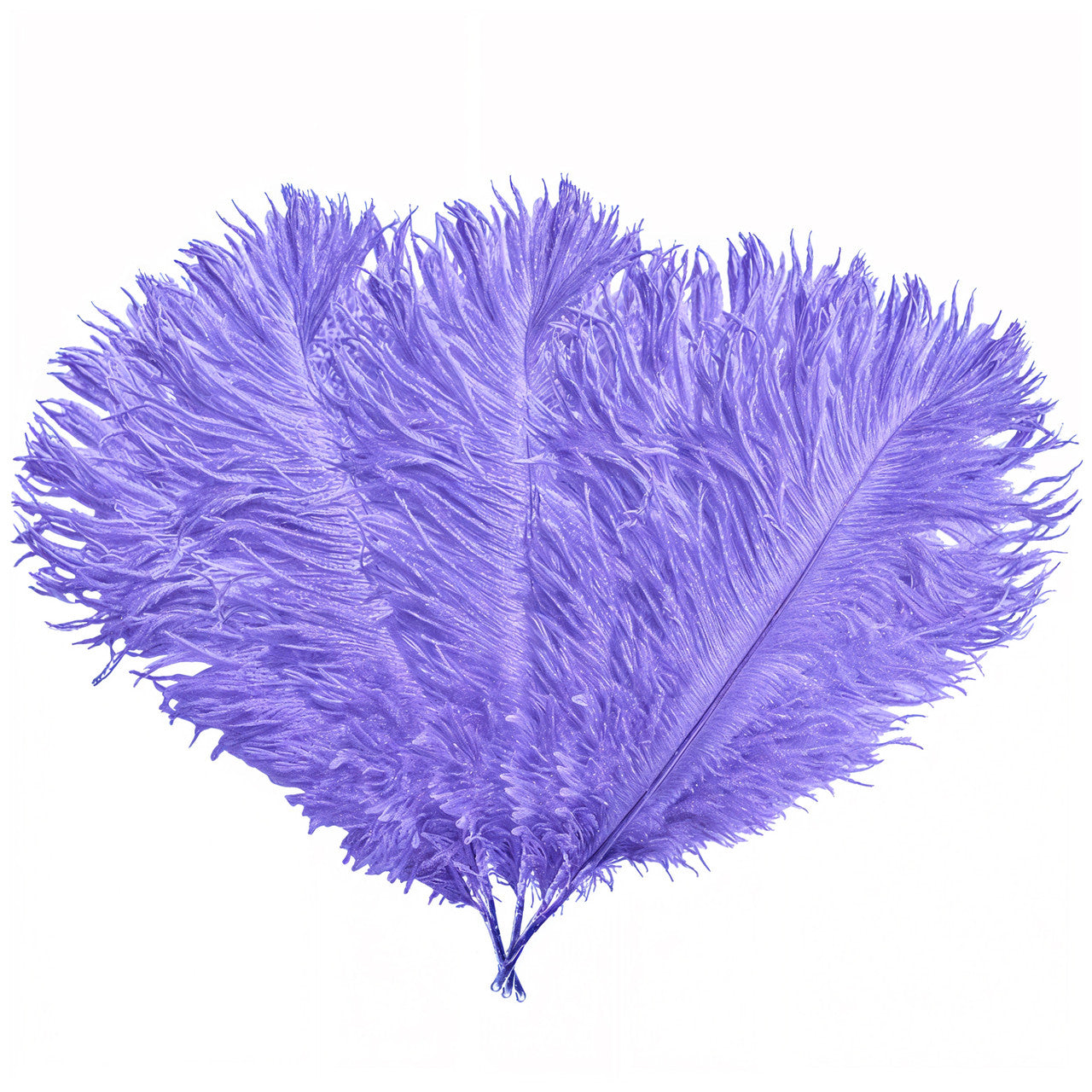 35-40cm Loose Ostrich Feathers, 5pcs - Lilac