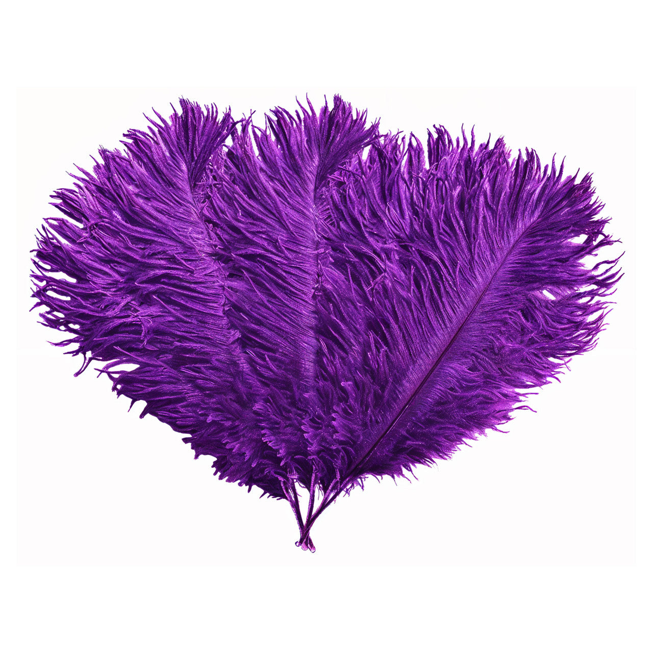 35-40cm Loose Ostrich Feathers, 5pcs - Purple