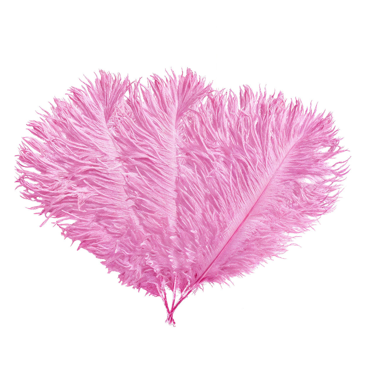35-40cm Loose Ostrich Feathers, 5pcs - Baby Pink