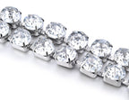 Diamante Silver Chain Belt -1 Row - 8mm