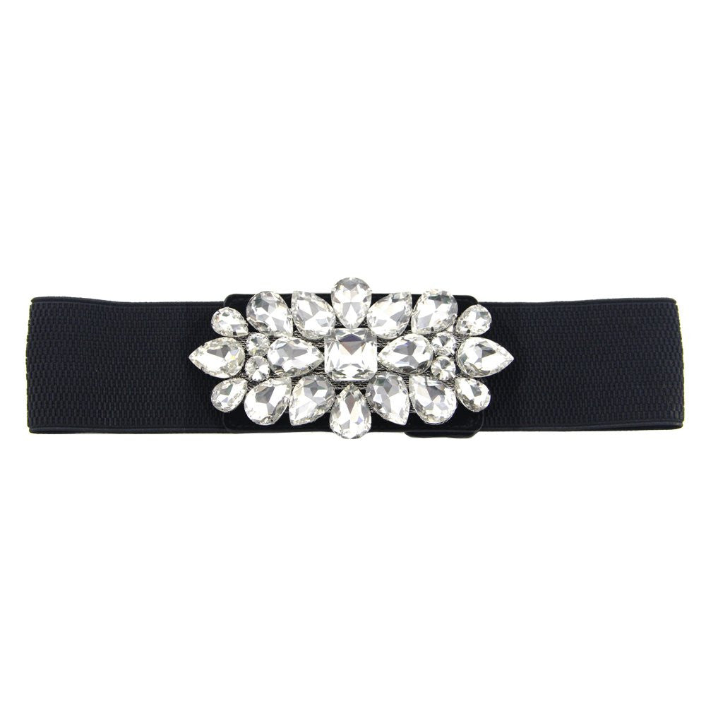 Elasticated Belt with Flower Motif