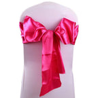 Premium Satin Chair Sash - Hot Pink - 18cm x 274cm
