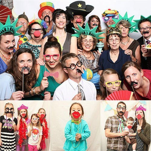 31pc Wedding Photo Booth Cardboard Party Props