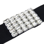 Elasticated Belt with Rectangle Motif