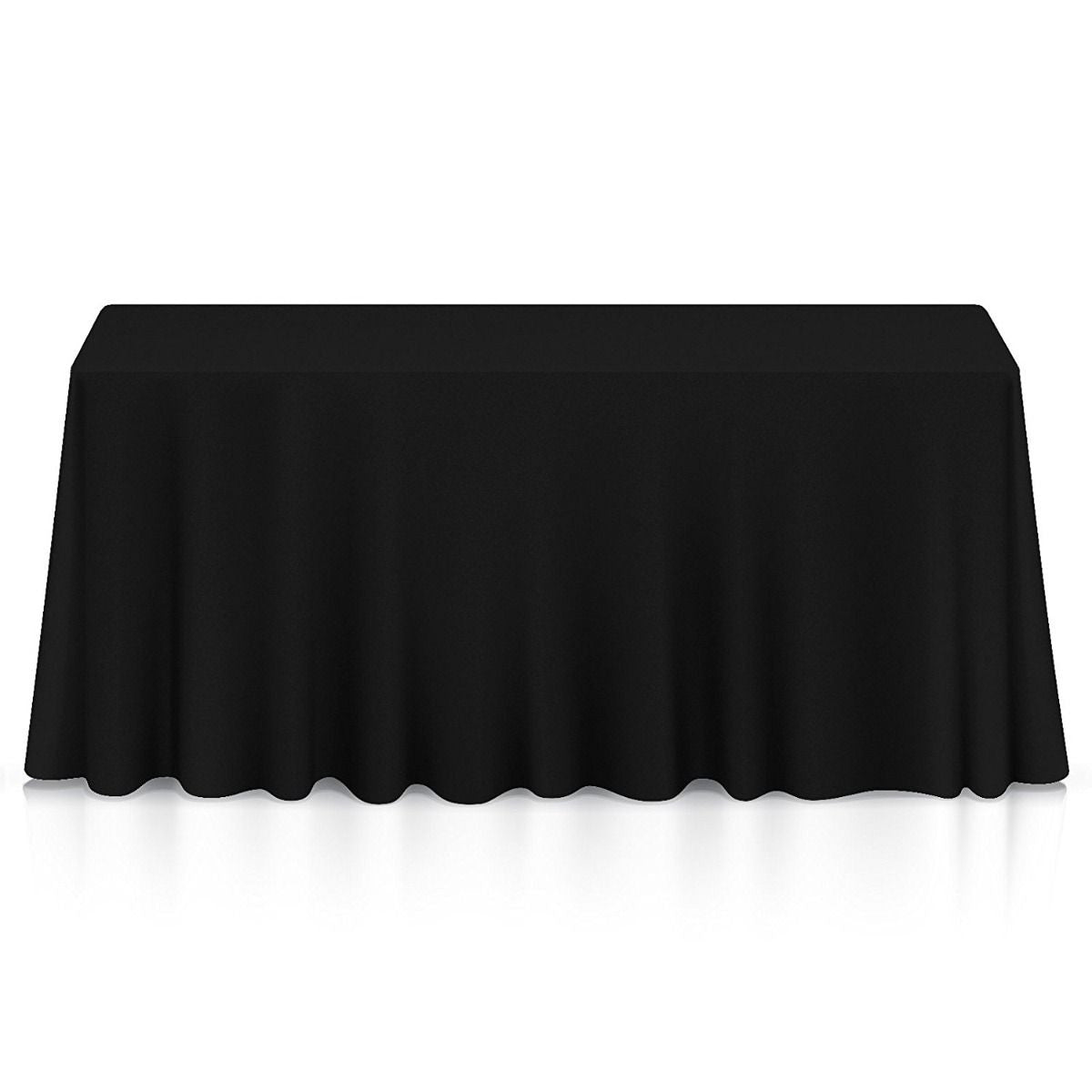 180GSM Rectangle Polyester Tablecloth - Black