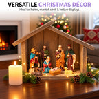 Set of 10 Resin Nativity Figures