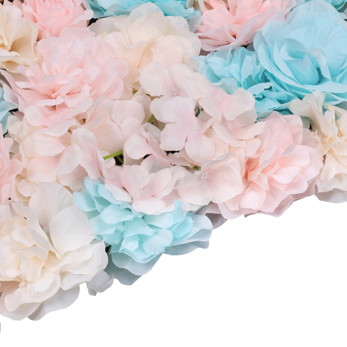 Hydrangea Artificial Flower Wall Panel 60cm x 40cm - Blue & Pink