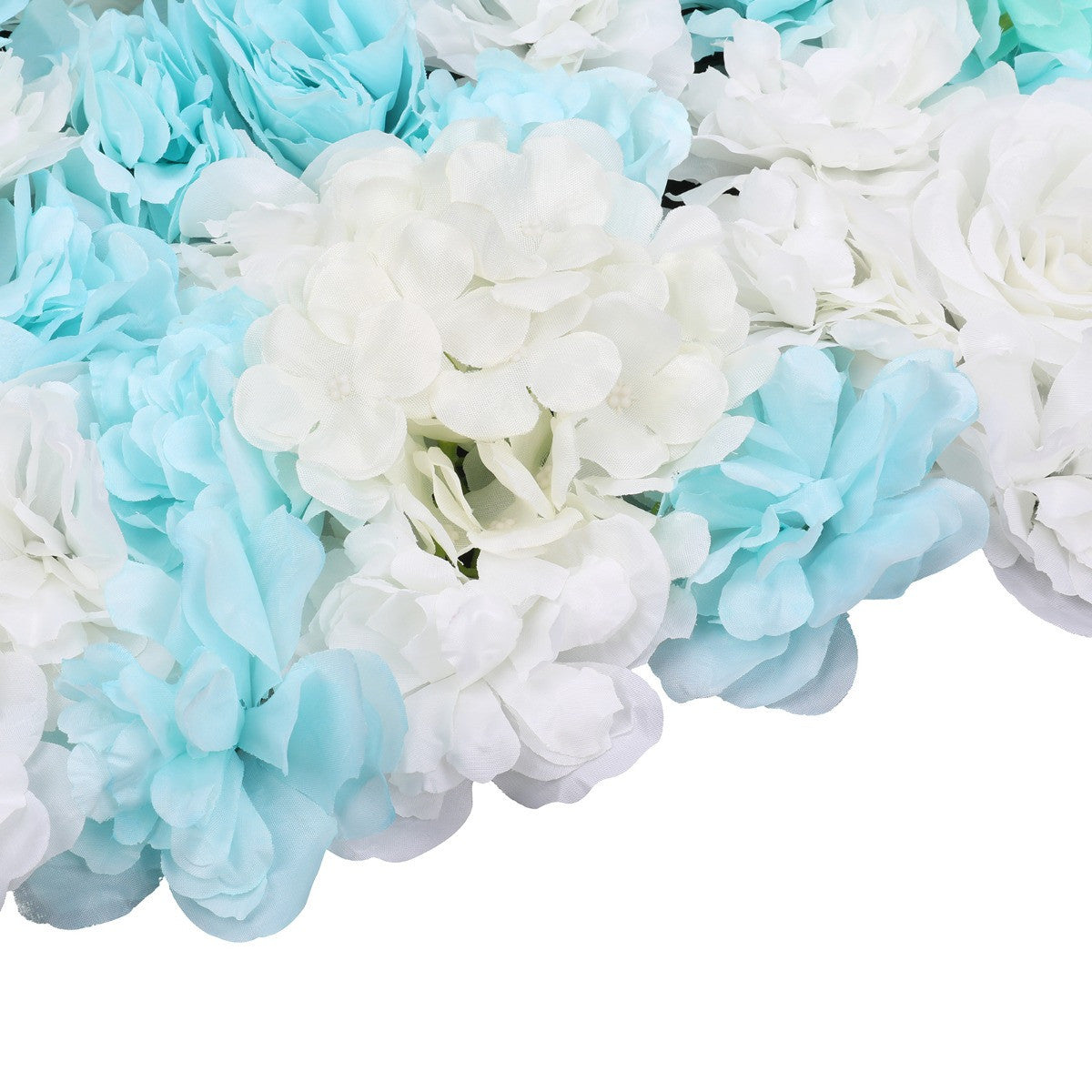 Hydrangea Artificial Flower Wall Panel 60cm x 40cm - Blue & White x 12