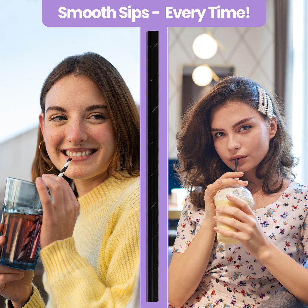 Black Biodegradable Paper Straws
