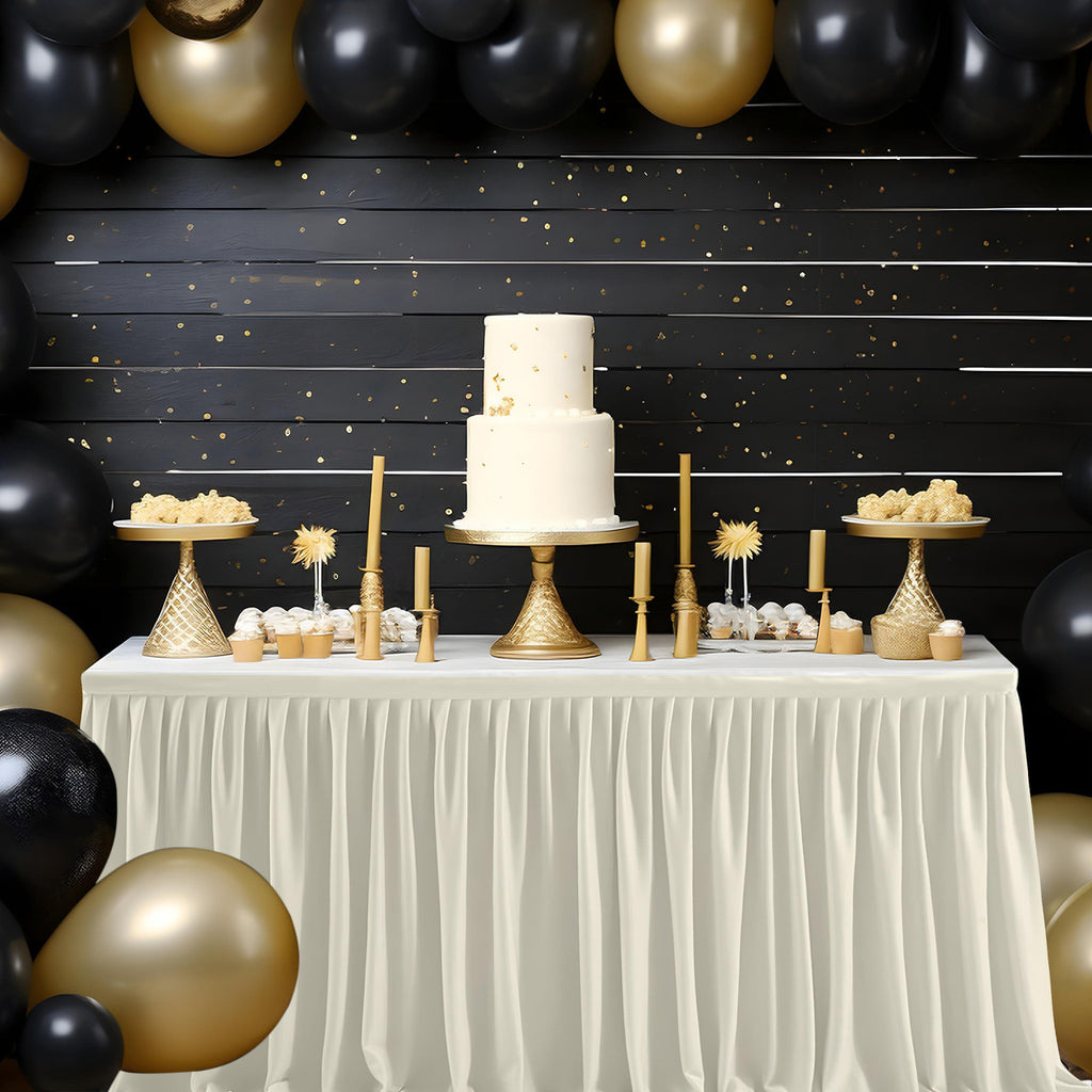 Polyester Table Skirt - Ivory