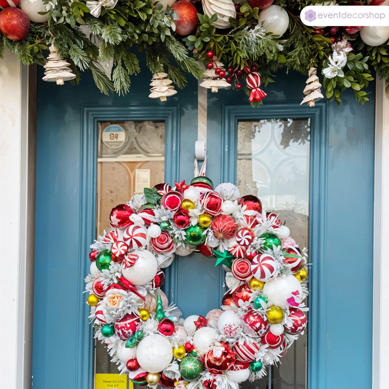 Wreath Hanger Hooks for Front Doors - 2 pack