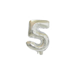 Large Foil Number Air-fill and Helium Balloons (0-9) - Silver