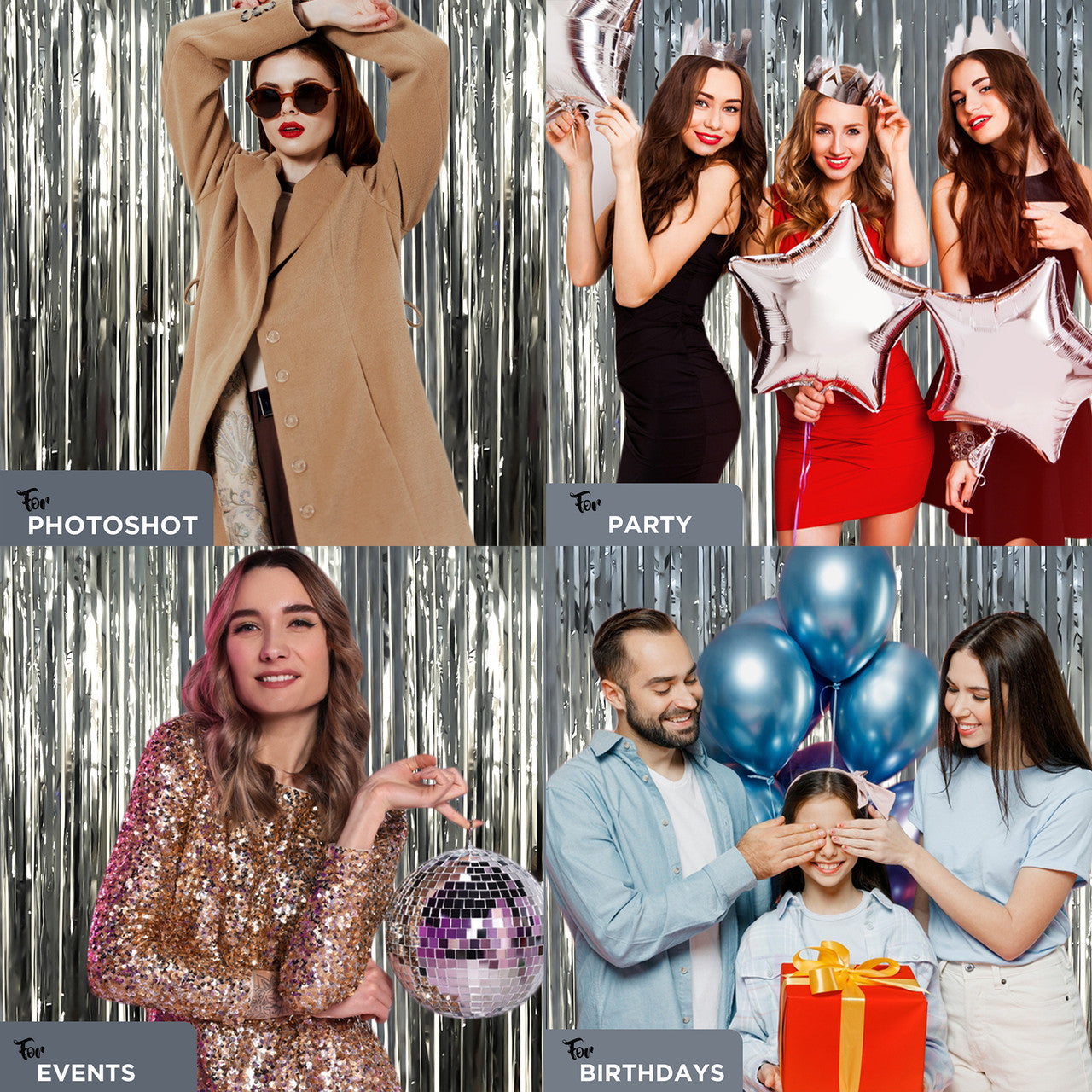 Foil Fringe Curtain Backdrop