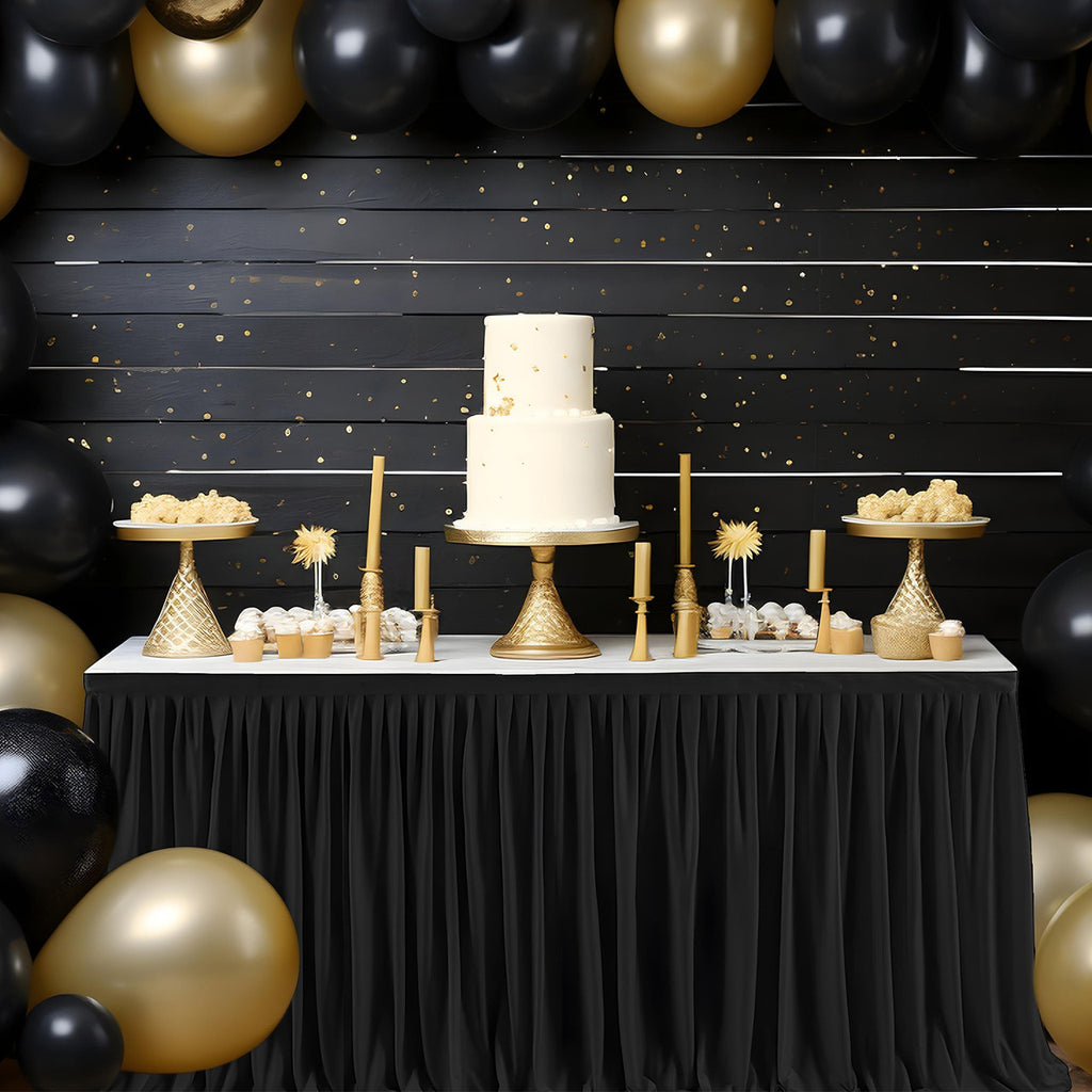 Polyester Table Skirt - Black
