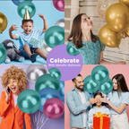 Metallic Shiny Balloons - Green