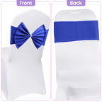 Spandex Chair Band with Large Bow - Royal Blue