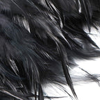Rooster Feather Fringe for Costume - Black