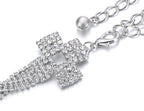 Diamante Braided Twist Belt - Silver
