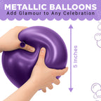 Metallic Shiny Balloons - Purple