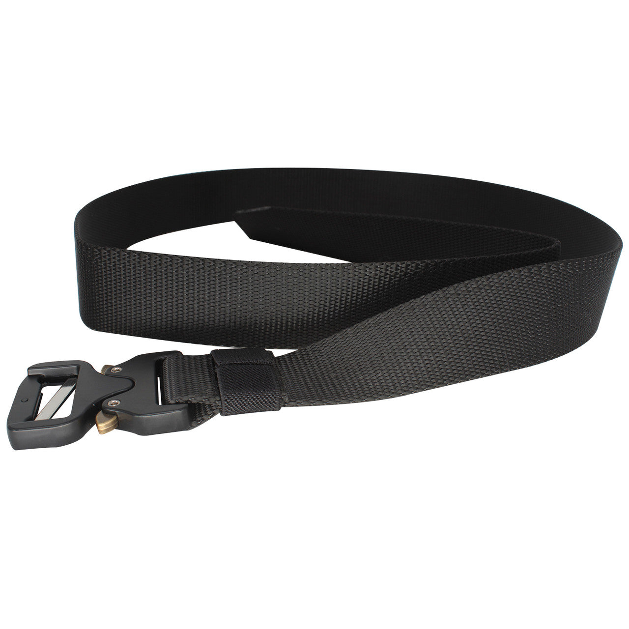 Webbing Belt Heavy Duty Black Buckle - Black