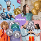 Metallic Shiny Balloons - Silver