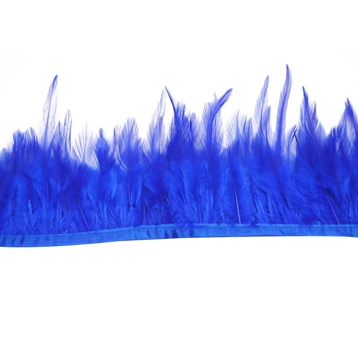 Rooster Feather Fringe for Costume - Royal Blue