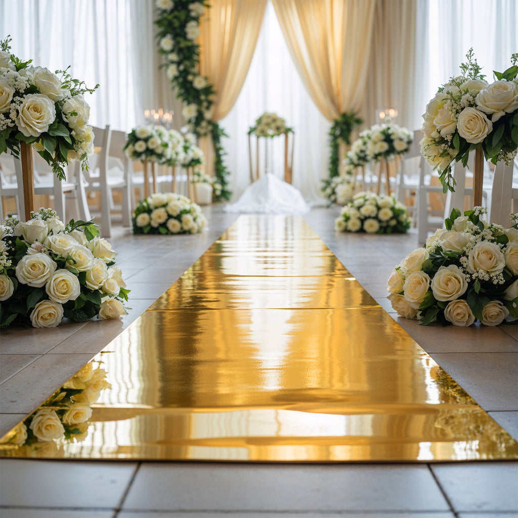 Gold Foil Aisle Runner walkway