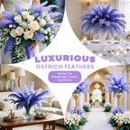 35-40cm Loose Ostrich Feathers, 5pcs - Lilac