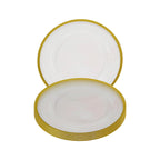 Round Charger Plate - Clear with Gold Trim x 6