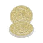 Round Charger Plate - Mandala Flower Gold x 6