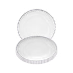 Round Charger Plate - Clear with Clear Beads x 6