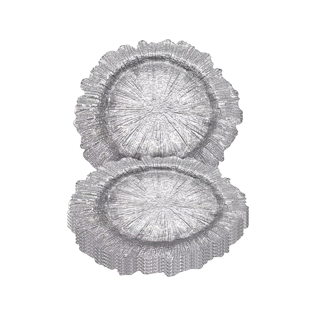 Round Charger Plate - Vintage Silver x 6
