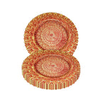 Round Charger Plate - Peacock Red x 6