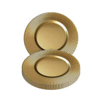 Gold 13" Round Charger Plate x 6