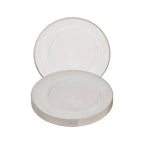 Round Charger Plate - Clear with Silver Trim x 6
