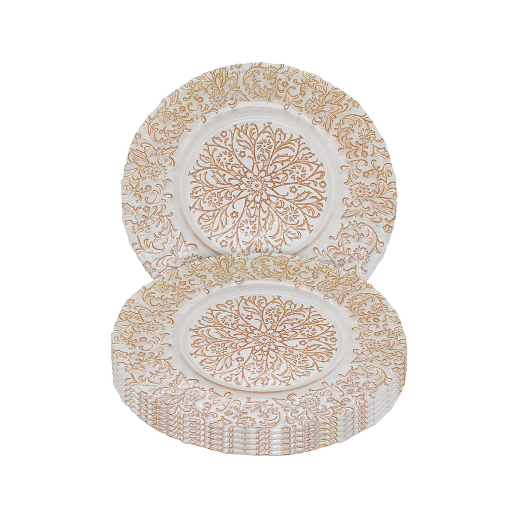 Round Charger Plate - Royal Rose Gold x 6