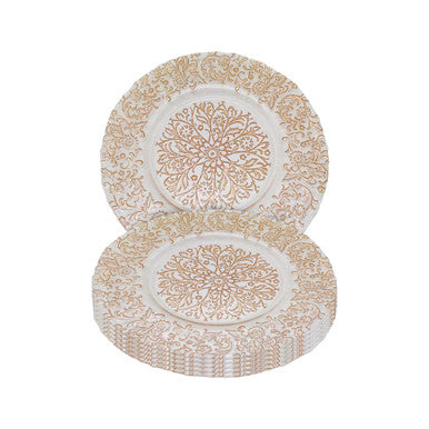 Round Charger Plate - Royal Rose Gold x 6