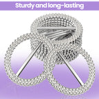 50mm Round Diamante Buckle for Chair Bands - 5pcs