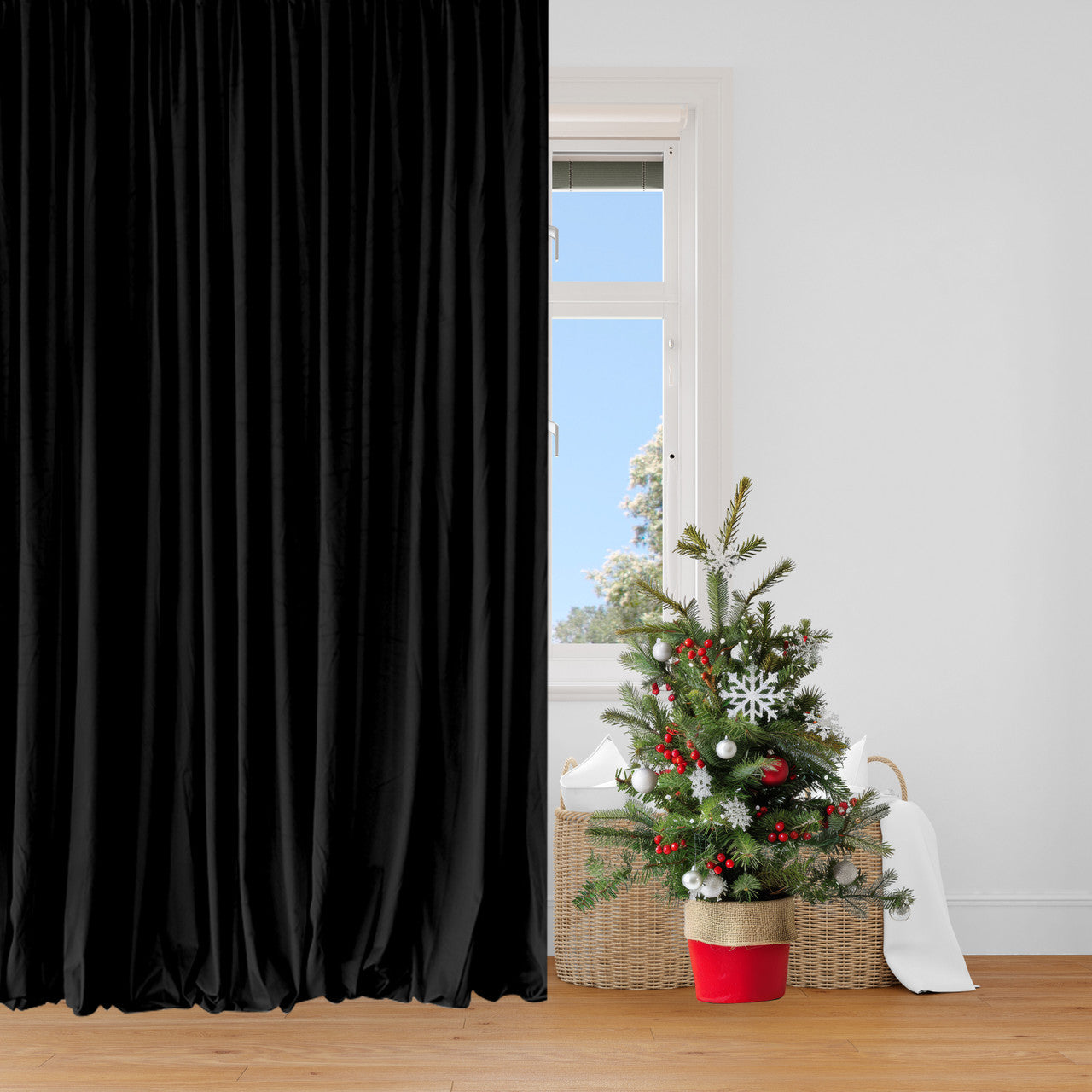 190GSM Dutch Velvet Backdrop - Black