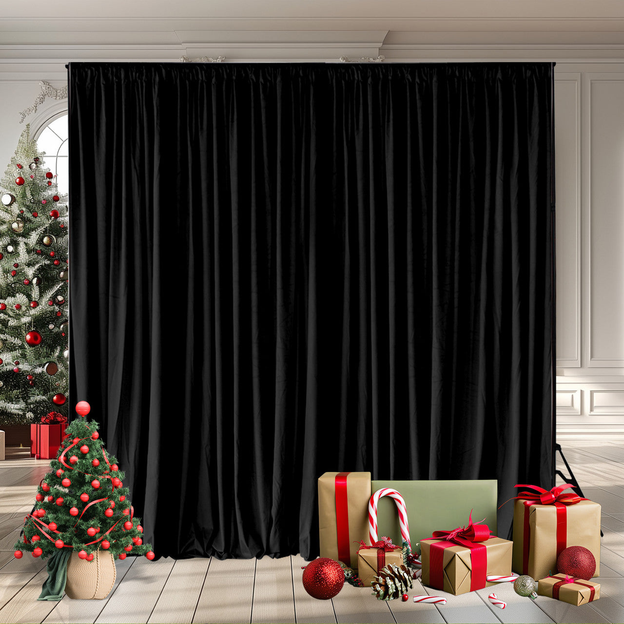 190GSM Dutch Velvet Backdrop - Black