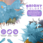 50-60cm Loose Ostrich Feathers, 5pcs - Turquoise