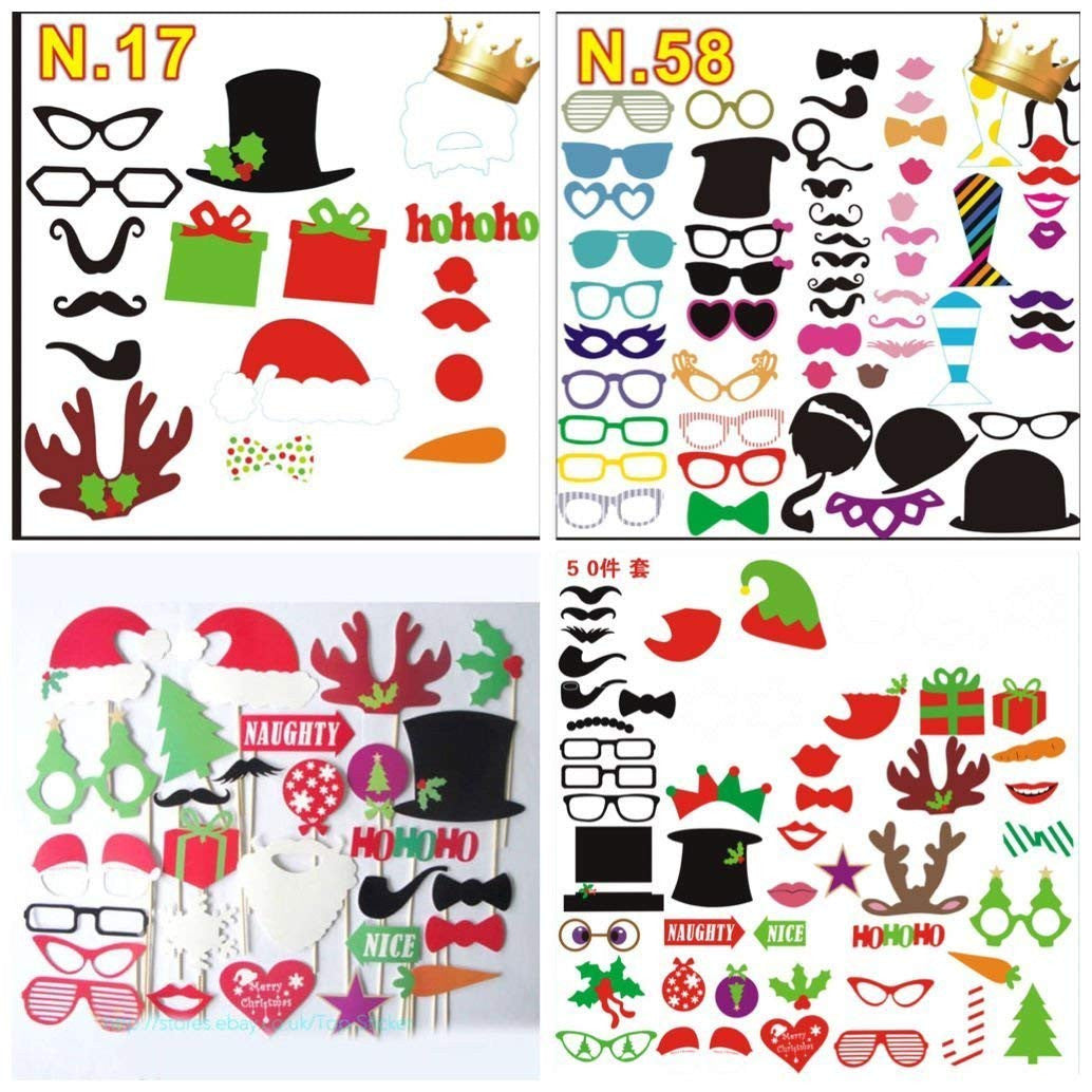 31pc Wedding Photo Booth Cardboard Party Props