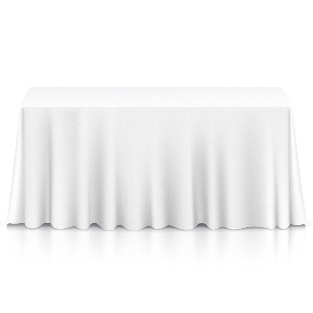 180GSM Rectangle Polyester Tablecloth - White